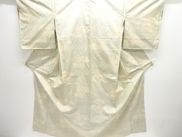 JAPANESE KIMONO / OSHIMA TSUMUGI / WOVEN FLOWER